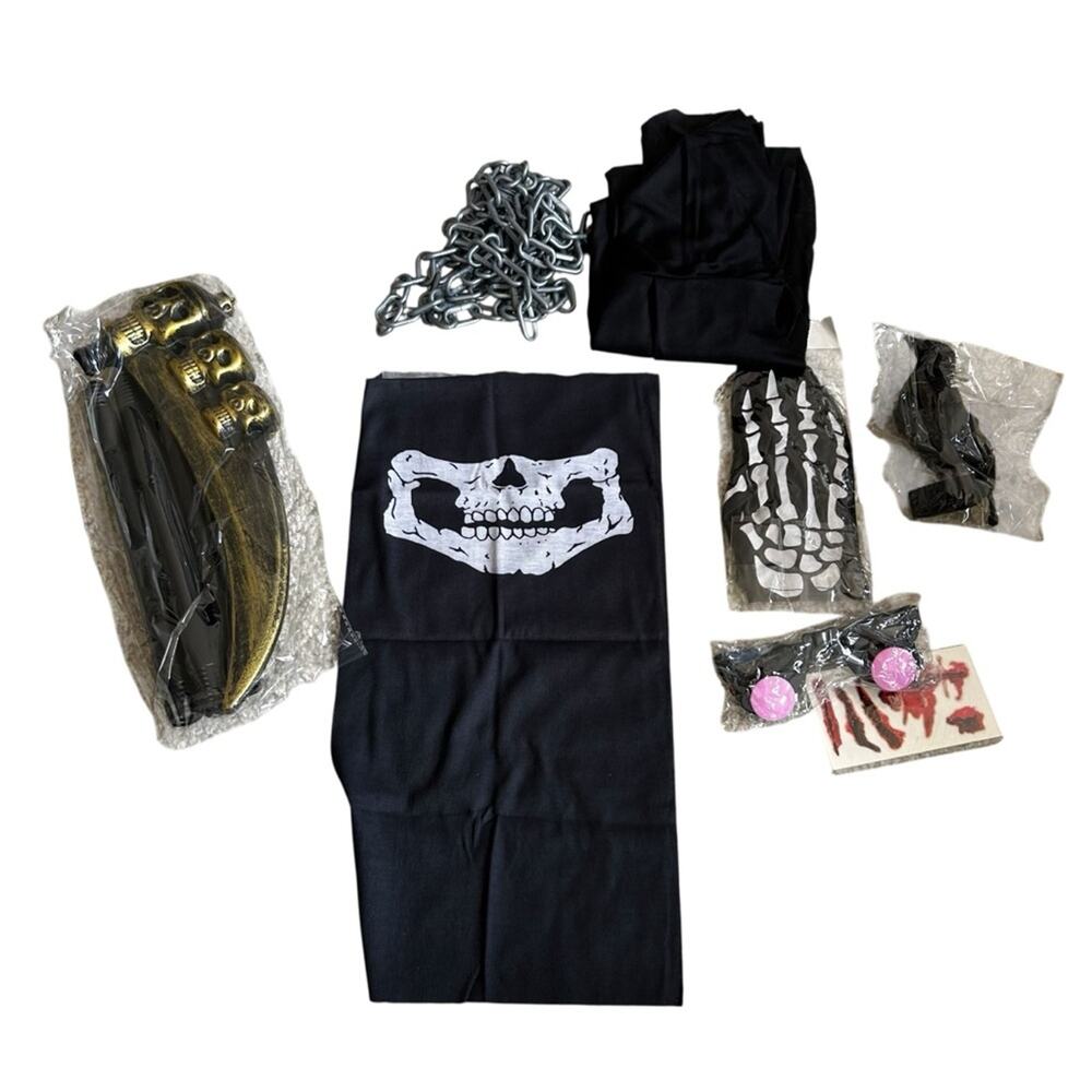 NWOT Grim Reaper Halloween Costume Accessories Set Size Smallโ Youth